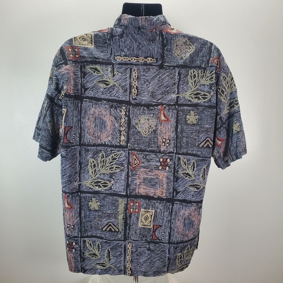 TORI RICHARD Hawaiian Shirt 100% Cotton Lawn Mens XL Honolulu Geometric Design - Picture 6 of 11